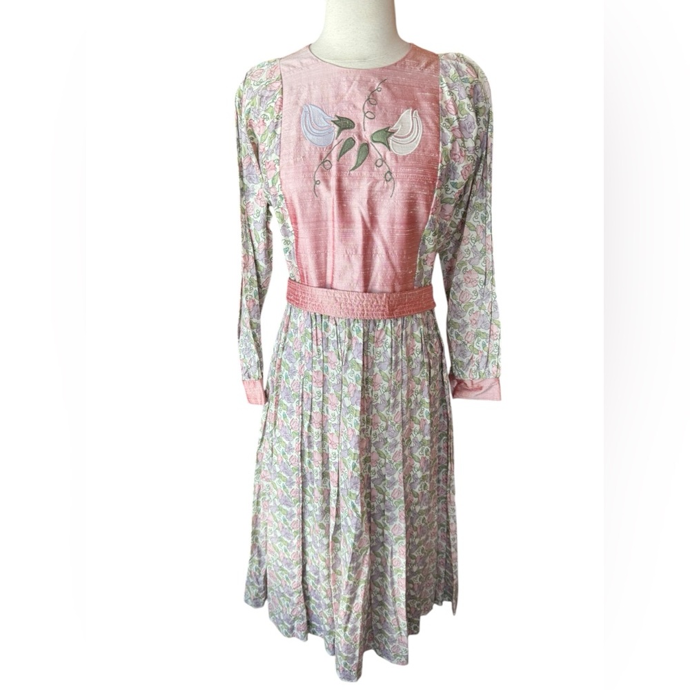 Vintage‎ Cotton Blend Floral Cottagecore Dress